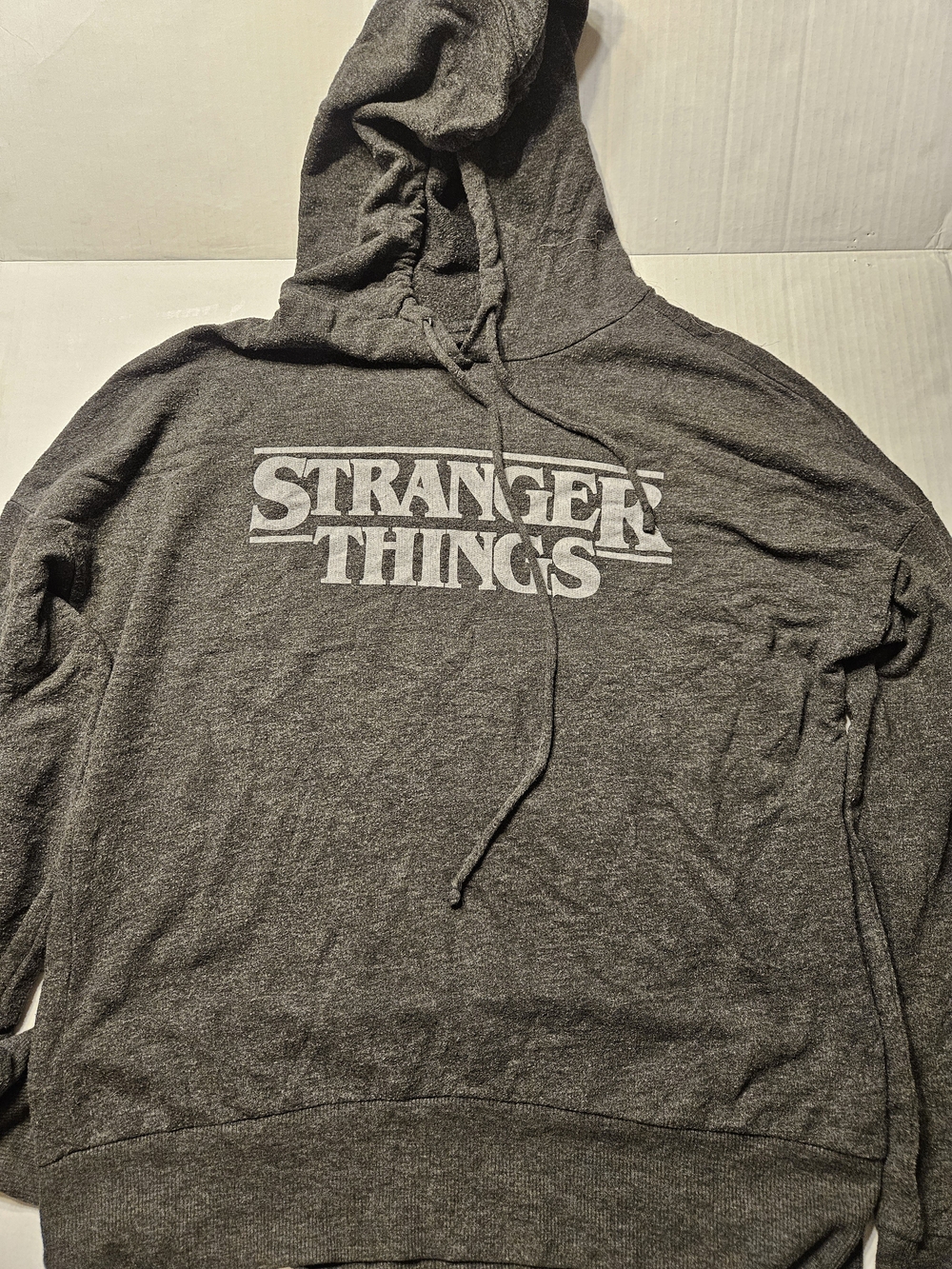 Stranger Things Charcoal Gray Pullover Hoodie